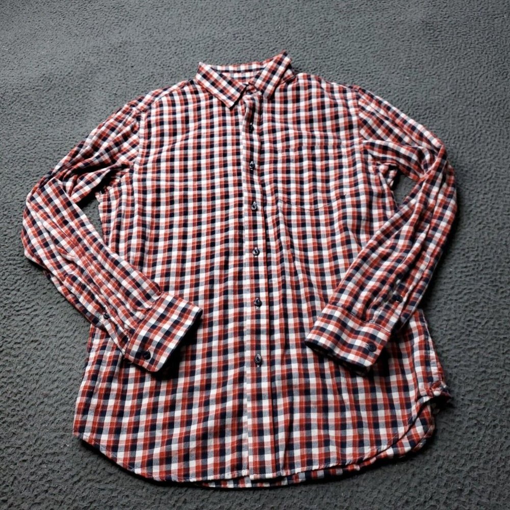 Banana Republic Lightweight Flannel Plaid Button Shirt Multicolor Mens S Small - Picture 1 of 7
